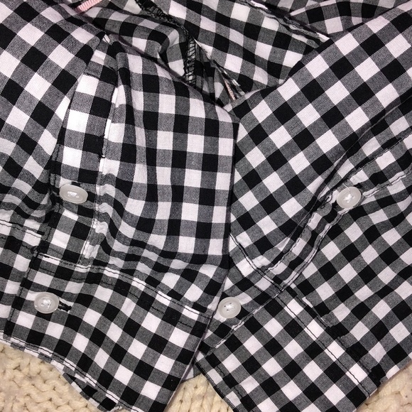 Croft & Barrow large black & white checkered top - Picture 4 of 4